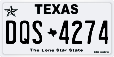 TX license plate DQS4274