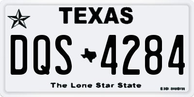 TX license plate DQS4284