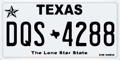 TX license plate DQS4288