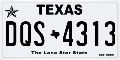 TX license plate DQS4313