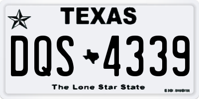 TX license plate DQS4339