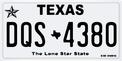 TX license plate DQS4380