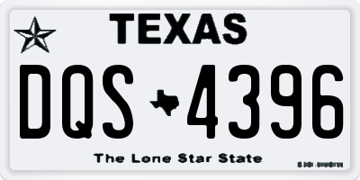 TX license plate DQS4396