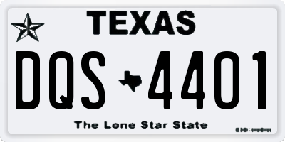 TX license plate DQS4401