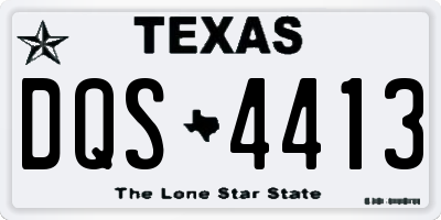 TX license plate DQS4413