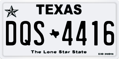 TX license plate DQS4416