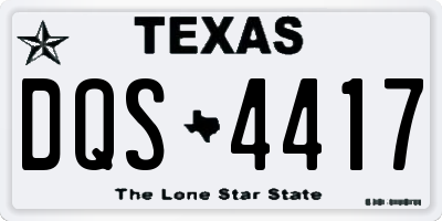 TX license plate DQS4417