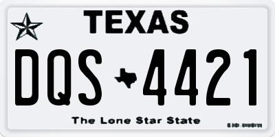 TX license plate DQS4421