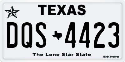 TX license plate DQS4423