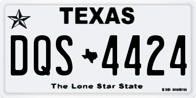 TX license plate DQS4424