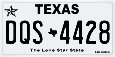 TX license plate DQS4428