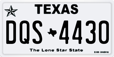 TX license plate DQS4430