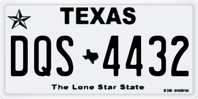 TX license plate DQS4432