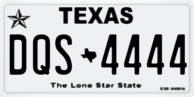 TX license plate DQS4444