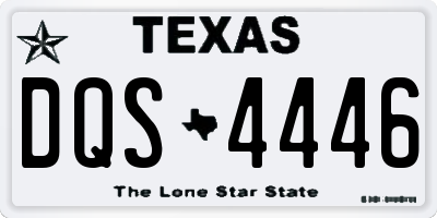 TX license plate DQS4446