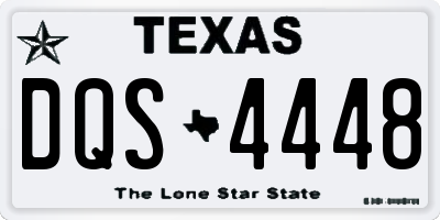 TX license plate DQS4448