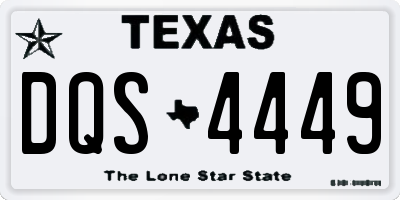 TX license plate DQS4449