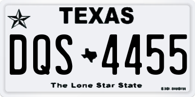 TX license plate DQS4455