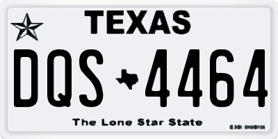 TX license plate DQS4464