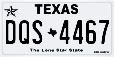 TX license plate DQS4467