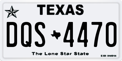 TX license plate DQS4470