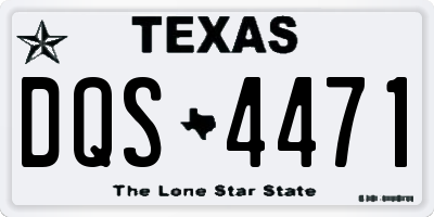 TX license plate DQS4471