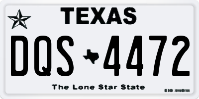 TX license plate DQS4472