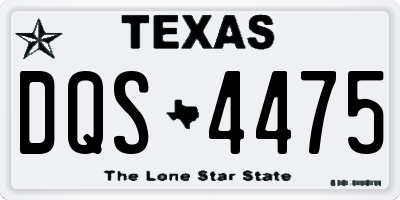 TX license plate DQS4475