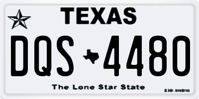 TX license plate DQS4480