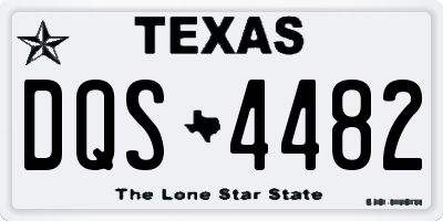 TX license plate DQS4482
