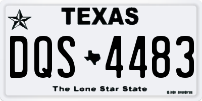 TX license plate DQS4483