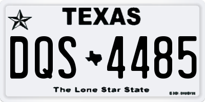 TX license plate DQS4485
