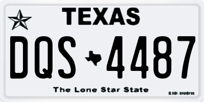 TX license plate DQS4487