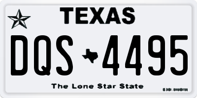 TX license plate DQS4495