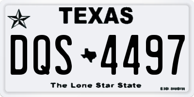 TX license plate DQS4497