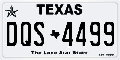 TX license plate DQS4499