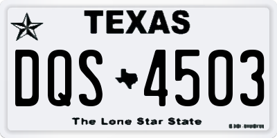 TX license plate DQS4503