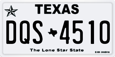 TX license plate DQS4510