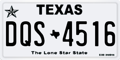 TX license plate DQS4516