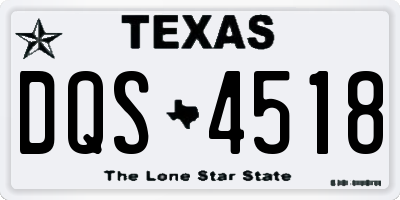 TX license plate DQS4518