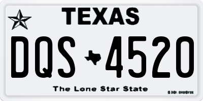 TX license plate DQS4520