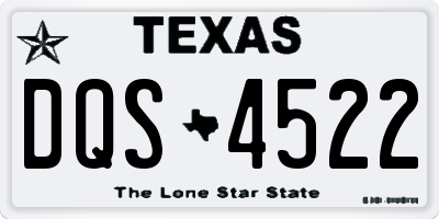 TX license plate DQS4522