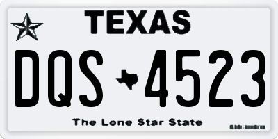 TX license plate DQS4523