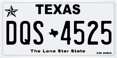 TX license plate DQS4525