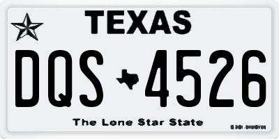 TX license plate DQS4526