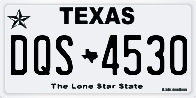 TX license plate DQS4530