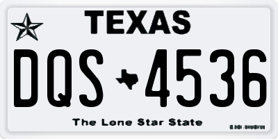 TX license plate DQS4536
