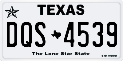 TX license plate DQS4539