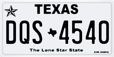 TX license plate DQS4540
