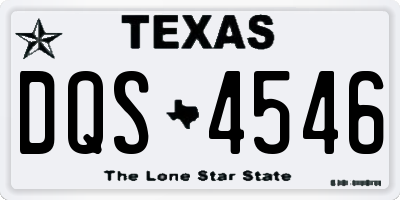TX license plate DQS4546